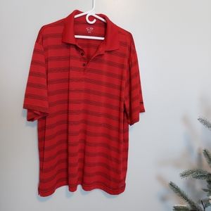 Champion Polo shirt red V-neck Size XXL